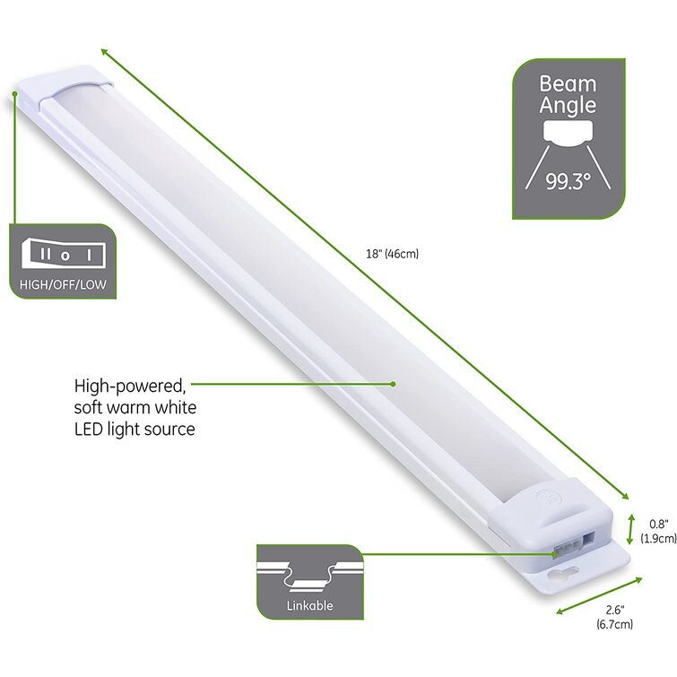 GE Enbrighten 18 inch Plug In Linkable LED Under Cabinet Light